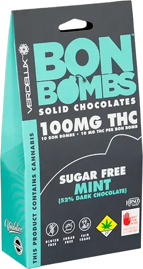 Sugar Free Mint Chocolate Edibles | Verdelux Edibles